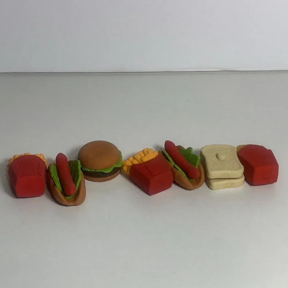 Mini Food Eraser Set - 3D Pull Apart Yoobi Urban Outfitters Fast Food 5 Pieces